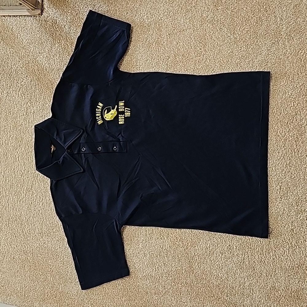 Vintage University of Michigan Rose Bowl Polo Shirt - size L